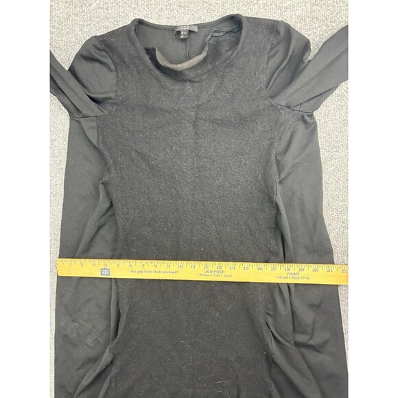 COS Wool Blend Dress Women's Medium Black Pockets Long Sleeve Shift  A-Line - Picture 6 of 8